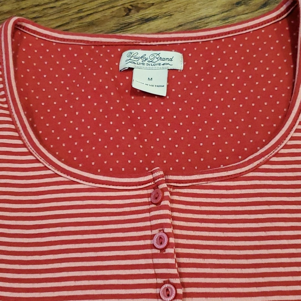 Womens Lucky Brand striped top size M - Picture 3 of 4